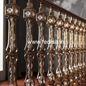 Premium Brass Crystal Railing for Home Decor CR-5392