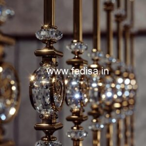 Stylish Brass Crystal Railings with Marble CR-5395