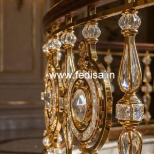 Elegant Brass Crystal Railings for Design CR-5410