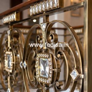 Premium Brass Crystal Railings for Duplex Homes CR-5425
