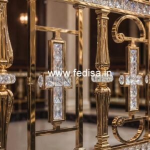 High-End Brass Crystal Staircase Railings CR-5427