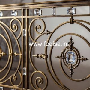 Elegant Brass Crystal Railings for Modern Interiors CR-5444