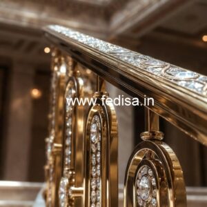 Best Brass Crystal Railing Ideas for Luxury Homes CR-5445