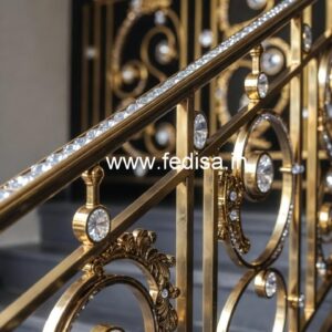 Top Brass Crystal Staircase Designs for Interiors CR-5446