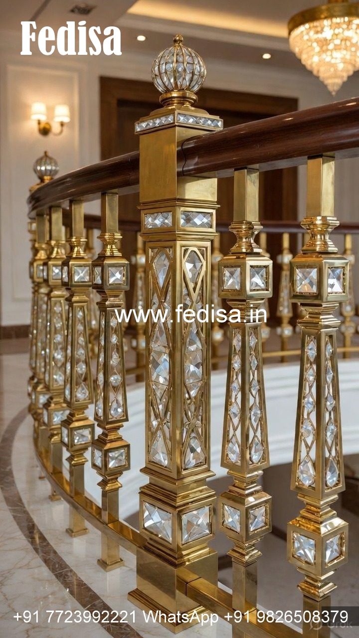 Premium Brass Crystal Railings for Modern Interiors CR-5449