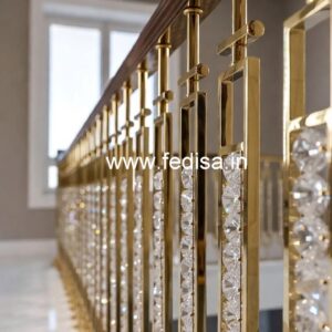 Stylish Brass Crystal Railings for Grand Homes CR-5460