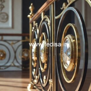 Elegant Brass Crystal Stair Railing Designs CR-5474