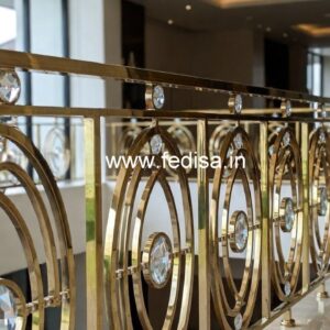 Premium Brass Crystal Railing Designs for Villas CR-5476