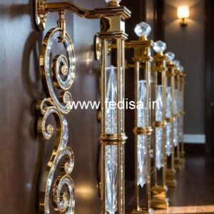 Brass Crystal Railing for Luxury Homes CR-5479