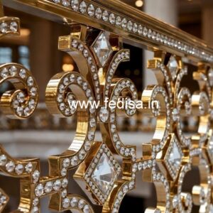 Royal Brass Crystal Staircase Railing Designs CR-5481