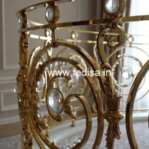 Glass & Brass Crystal Railing Combo Designs CR-5498