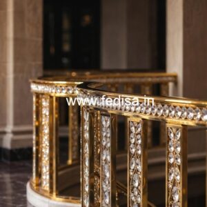 Brass Crystal Railing for Duplex Homes CR-5501