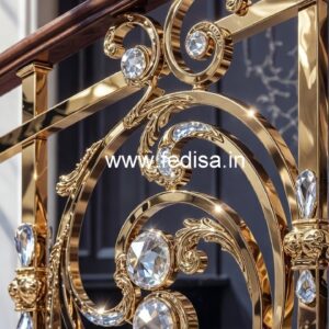 Fancy Brass Crystal Railing Designs CR-5513