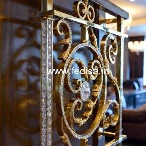 Brass Crystal Railing for Grand Interiors CR-5526