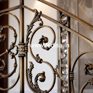 Brass Crystal Railings for Luxury Apartments CR-5534