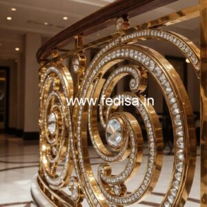 Classic Golden Brass Crystal Railings CR-5560