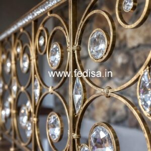 Elegant Luxury Stair Railings Brass Crystal CR-5566