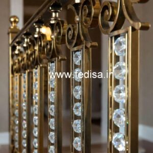 Luxury Brass Crystal Railings for Interiors CR-5569
