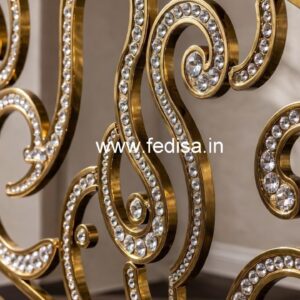Elegant Brass Crystal Railing with LED Lighting CR-5574