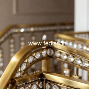 Classic Brass Crystal Railings for Luxury Homes CR-5583