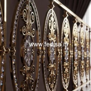 Artistic Brass Crystal Railings for Interiors CR-5591