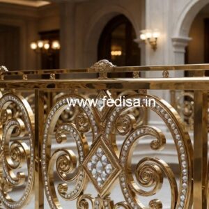 Luxury Staircase Brass Crystal Railings CR-5606