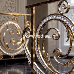 Designer Interior Brass Crystal Railings CR-5607