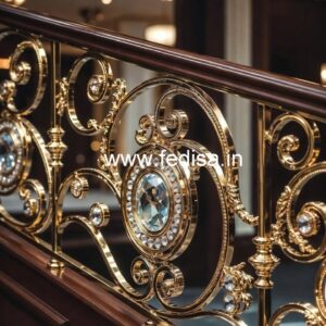 Luxury Crystal Brass Railings for Interiors CR-5610