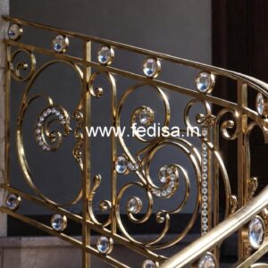 Designer Brass Crystal Railings for Homes CR-5615