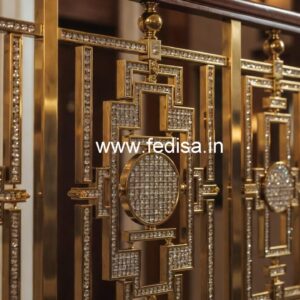 Designer Crystal Brass Railings for Homes CR-5628