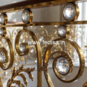 Premium Brass Crystal Railing for Villas CR-5633