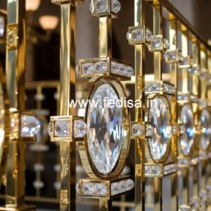 High-End Brass Crystal Railings for Interiors CR-5641