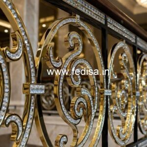 Premium Brass Crystal Railings for Staircases CR-5647
