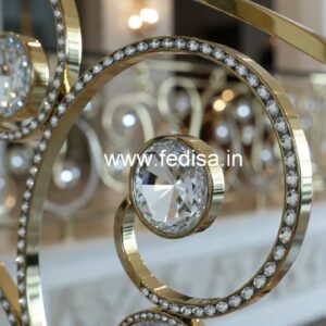 Elegant Brass Crystal Railings for Staircase Decor CR-5658