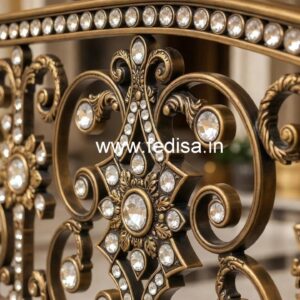 Stylish Brass Crystal Railings for Luxury Interiors CR-5659