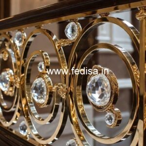 Stylish Brass Crystal Railings for Luxury Living CR-5667
