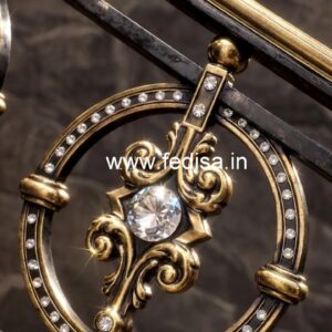 Designer Crystal Brass Railings for Modern Homes CR-5675