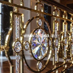 Luxury Brass Crystal Balcony Railings CR-5683