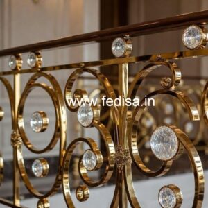 Premium Brass Crystal Railings for Modern Homes CR-5703