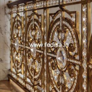 Designer Brass Crystal Railing for Luxury Homes CR-5705
