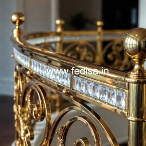 Luxury Brass Crystal Railings for Apartments CR-5709