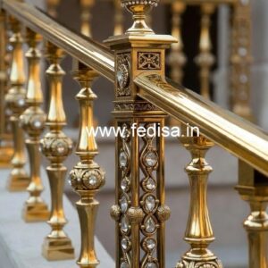 Elegant Brass Crystal Railings for Homes CR-5710
