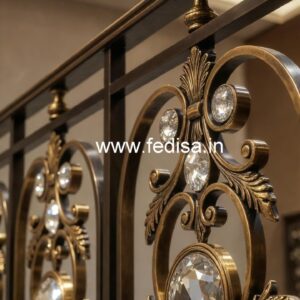 Stylish Brass Crystal Railings for Stair Design CR-5711