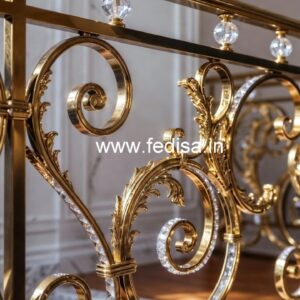 Designer Brass Crystal Railings for Modern Interiors CR-5718