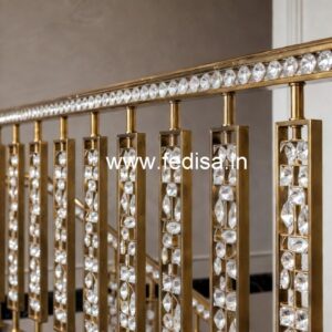 Modern Brass Crystal Railing Designs 2044 CR-5724