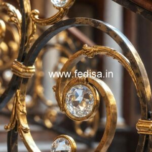 Designer Brass Crystal Railings for Luxury Villas CR-5727