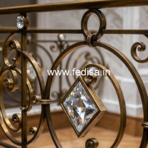 Premium Brass Crystal Railings for Duplex Homes CR-5729