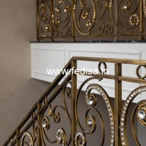 Designer Brass Crystal Railings for Modern Homes CR-5737
