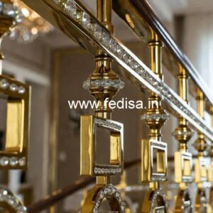 Designer Brass Crystal Railings for Interior Projects CR-5742