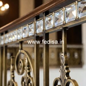 Designer Brass Crystal Railings for Elegant Homes CR-5762